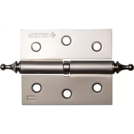 Петля дверная разъемная ЗУБР &quot;ЭКСПЕРТ&quot;, 1 подшипник, цвет мат. никель (PN), левая, с крепежом, 75х63х2,5мм,2шт 37605-075-4L купить в Губкинске