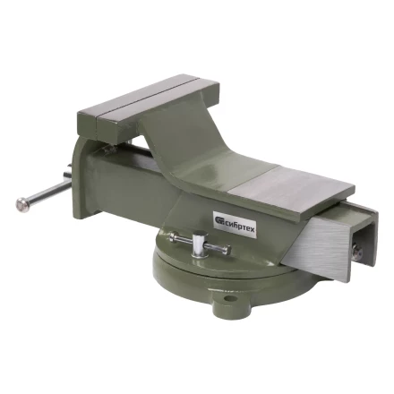 Тиски слесарные Сибртех 18619, 125 мм, стальные, поворотные купить в Губкинске