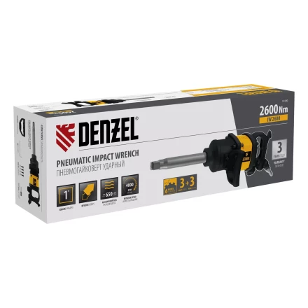 Ударный пневмогайковерт Denzel IW2600 57490, 1&quot;, 4000 об/мин, 2600 Нм купить в Губкинске