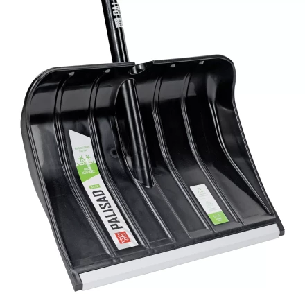 Лопата для уборки снега Palisad 61798, полипропилен, 455х345х1330 мм, алюминиевый черенок, BASE купить в Губкинске