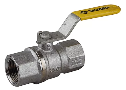 Кран шаровой ЗУБР полнопроход газовый &quot;мама-мама&quot;, ручка, хромиров латунь, 3/4&quot; 4-51720-C-3/4 купить в Губкинске