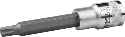 Торцовая бита-головка KRAFTOOL &quot;INDUSTRIE QUALITAT&quot;, удлиненная, материал S2, TORX, сатинированная, 1/2&quot;, Т50 27906-50_z01 купить в Губкинске