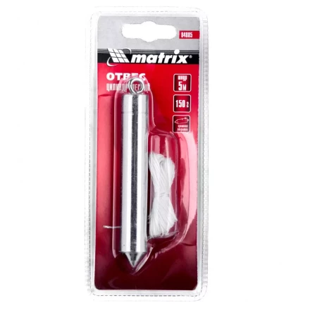 Отвес цилиндрический 150 г шнур 5 м Matrix 84885 купить в Губкинске