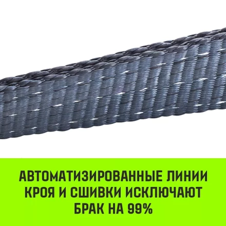Трос буксировочный динамический HITCH PROF Лента масса авто 33т разрывная 10т 6м петля-петля (SZ071510) купить в Губкинске