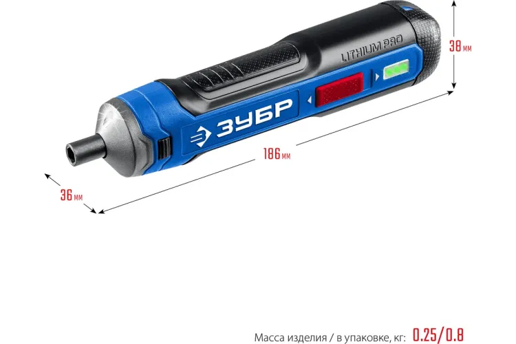 ЗУБР ZUBR GO 4 Vmax, аккумуляторная отвертка, кейс, 33 биты, Профессионал (PSD-4S) купить в Губкинске