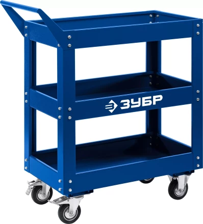 ЗУБР 820 х 405 х 955 мм, инструментальная тележка с 3 полками, Профессионал (38913) купить в Губкинске
