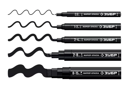 ЗУБР МК-1500 черный, 8-15 мм маркер-краска (06329-2) купить в Губкинске