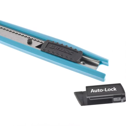 Нож 145 мм корпус ABS-пластик выдв. сегм. лезвие 9 мм SK-5 метал. направляющая GROSS 78895 купить в Губкинске