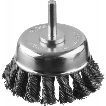 ЗУБР &quot;ПРОФЕССИОНАЛ&quot;. Щетка чашечная для дрели, жгутированная стальная проволока 0,5мм, 75мм 35255-075_z02 купить в Губкинске