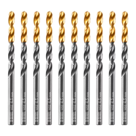 Сверло по металлу, 4,5 мм, HSS-Tin, Golden Tip, 10 шт. Denzel 717211 купить в Губкинске