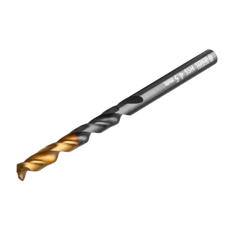 Сверло по металлу, 4,5 мм, HSS-Tin, Golden Tip, 10 шт. Denzel 717211 купить в Губкинске
