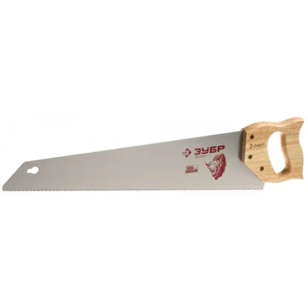 Ножовка ЗУБР &quot;ЭКСПЕРТ&quot; по дереву, универсальный закаленный зуб, деревянная ручка, шаг зуба 3,5мм, 500мм 15275-50 купить в Губкинске