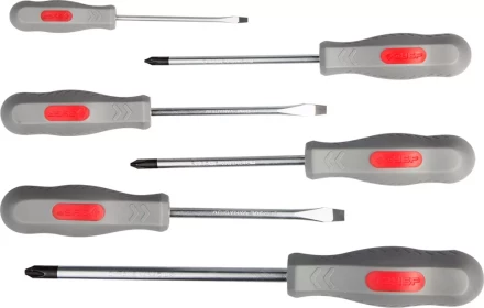 Набор ЗУБР &quot;МАСТЕР&quot;: Отвертки, Cr-v, эргономичная двухкомпонентная рукоятка, 6шт 25065-H6_z02 купить в Губкинске