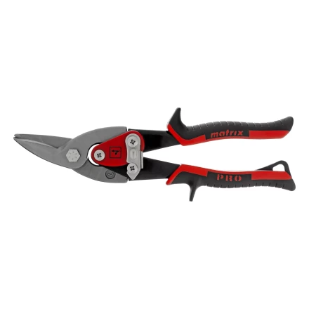 Ножницы по металлу Matrix, 250 мм, левый рез, сталь CRMO, двухкомпонентные рукоятки, PRO 78326 купить в Губкинске