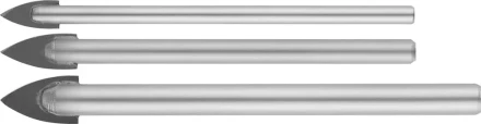 Набор сверл по кафелю, керамике, стеклу, с двумя режущими лезвиями, цилиндрический хвостовик, 3 шт: 5, 6, 8 мм, STAYER 2986-Н3 2986-Н3 купить в Губкинске