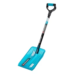 Лопата для уборки снега Palisad 61799, поликарбонат, 260х310х870 мм, стальной черенок, LUXE