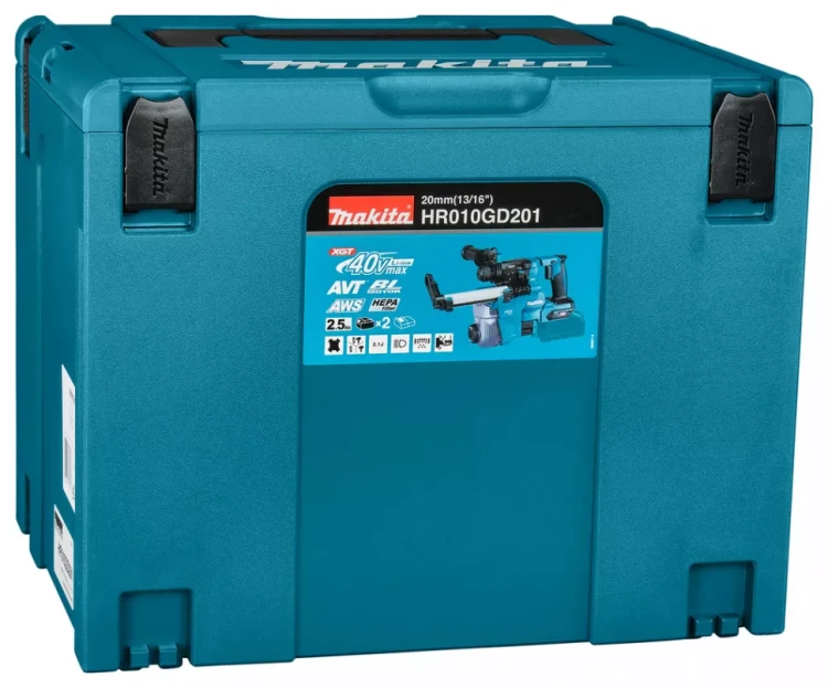 Аккумуляторный 40V перфоратор c пылеудалением Makita HR010GD201 (2АКБ 2,5Ач, ЗУ) купить в Губкинске