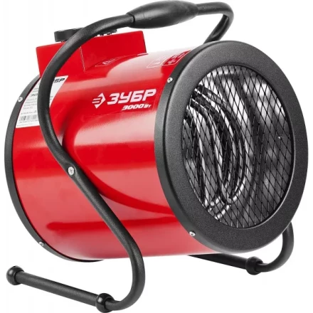 Пушка ЗУБР &quot;МАСТЕР&quot; &quot;круглая&quot; тепловая электрическая, гладкий нерж ТЭН, 3/1,5 кВт, 220В ЗТП-3000_М2 купить в Губкинске