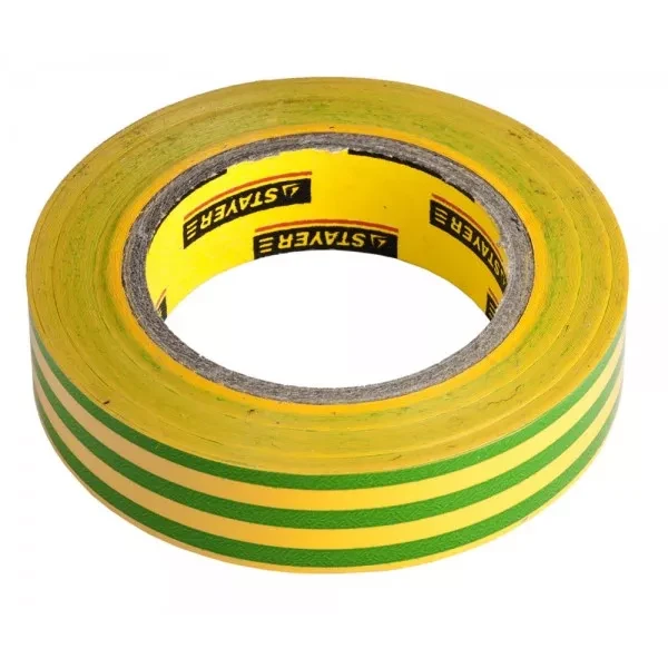 Изолента, STAYER Profi 12292-S-15-10, ПВХ, на карточке, 15 мм х 10 м х 0,18мм, желто-зеленая 12292-S-15-10 купить в Губкинске