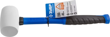 Киянка ЗУБР &quot;ПРОФЕССИОНАЛ&quot; резиновая белая, с фиберглассовой ручкой, 230г 20531-230_z02 купить в Губкинске