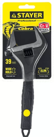 Ключ разводной COBRA, 200 / 39 мм, STAYER 27264-20 купить в Губкинске