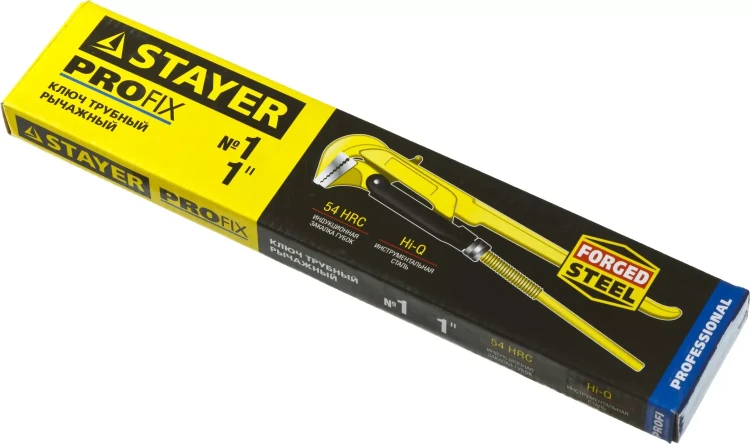 Ключ трубный STAYER "PROFI" рычажный, кованый, прямые губки, № 1, 1" 27311-1 купить в Губкинске