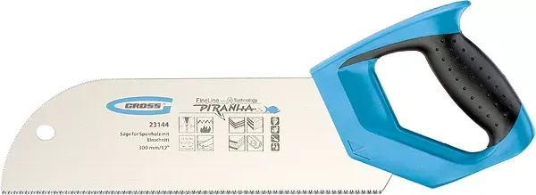 Пила для фанеры с запилом PIRANHA,300 мм/12",11-12 TPI,зуб 3D,каленый зуб,двухкомп.рукоятка GROSS 23144 купить в Губкинске