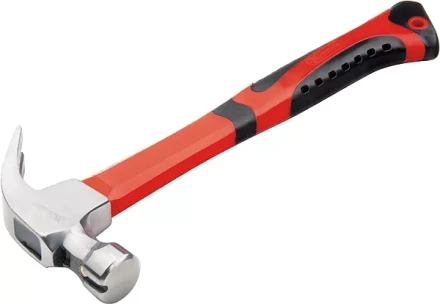 Молоток-гвоздодер 450 г боек c магнитом фибергласовая обрезиненная рукоятка MATRIX 10446 купить в Губкинске