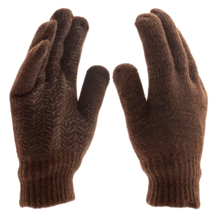 Перчатки трикотажные, двойные, верблюжья и овечья шерсть, ПВХ покрытие, Россия, Сибртех 68635 купить в Губкинске