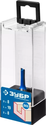 ЗУБР 8 x 19 мм, хвостовик 8 мм, фреза пазовая прямая, Профессионал (28753-8-19) купить в Губкинске