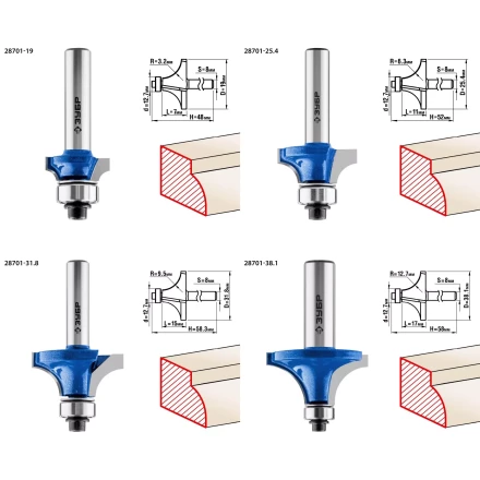 ЗУБР 4 шт, набор профильных фрез по дереву, Профессионал (28795-H4-2) купить в Губкинске