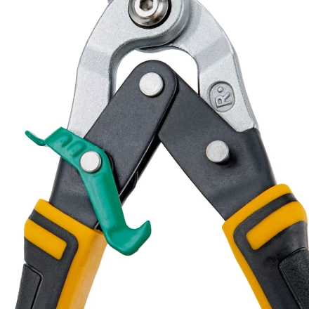 Ножницы по металлу Denzel 78371, 270 мм, прямой и правый рез, сталь-СrMo, трехкомпонентные рукоятки купить в Губкинске