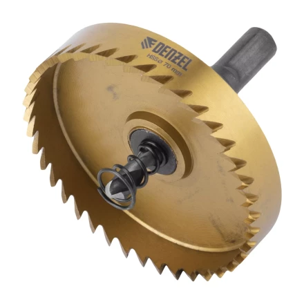 Коронка по металлу HSS, 70 мм, нитридтитановое покрытие Denzel 724123 купить в Губкинске