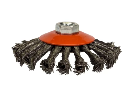 Щетка для УШМ М14/115 мм выгнутая сталь витая VMX 511727 купить в Губкинске