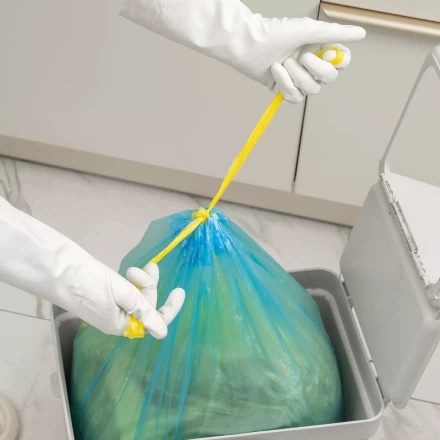 Пакеты для мусора с завязками 35 л x 15 шт. синие, Home Palisad 927155 купить в Губкинске