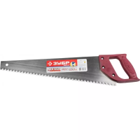 Ножовка ЗУБР "МАСТЕР" по дереву, прямой крупный зуб, пластиковая ручка, шаг зуба 5мм, 400мм 1525-04-40