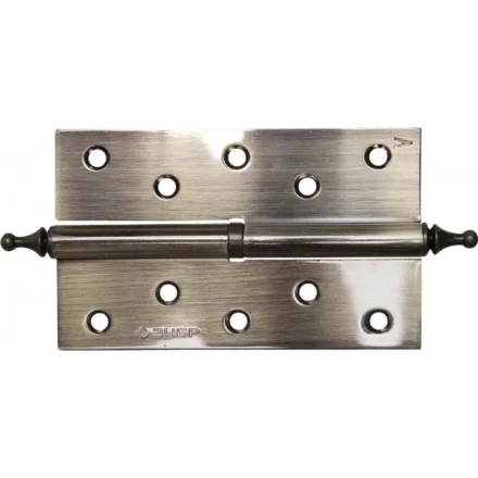 Петля дверная разъемная ЗУБР &quot;ЭКСПЕРТ&quot;, 1 подшипник, цвет ст. латунь (AB), левая, с крепежом, 125х75х2,5мм,2шт 37605-125-5L купить в Губкинске