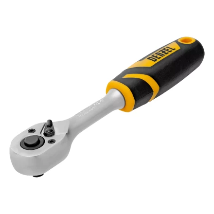 Ключ-трещотка 1/4&quot;  Denzel 14031, 90 зубьев, с быстрым сбросом, CrV купить в Губкинске