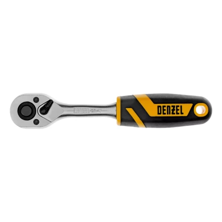 Ключ-трещотка 1/4&quot;  Denzel 14031, 90 зубьев, с быстрым сбросом, CrV купить в Губкинске