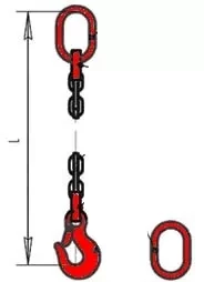 Строп цепной одноветвевой 1СЦ 8 т  L=1.5 м 8 кл купить в Губкинске