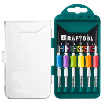 Набор Precision-6: часовые отвертки для особо точных работ, металлическая рукоятка с противоскользящей накладкой, жало из специальной стали SNCM8660. 25679 купить в Губкинске