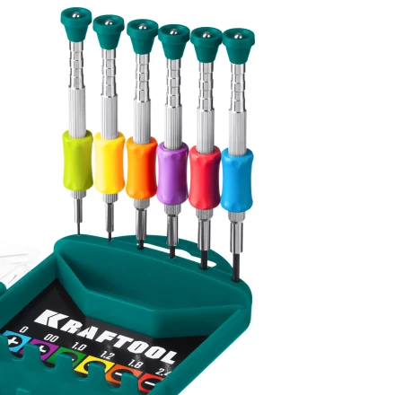 Набор Precision-6: часовые отвертки для особо точных работ, металлическая рукоятка с противоскользящей накладкой, жало из специальной стали SNCM8660. 25679 купить в Губкинске