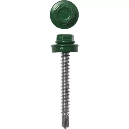 Саморезы ЗУБР окраш., RAL 6002 зелен. лист, для крепл. кров. матер. к дерев. обреш., 4.8x65мм, 180шт 4-300315-48-065-6002 купить в Губкинске