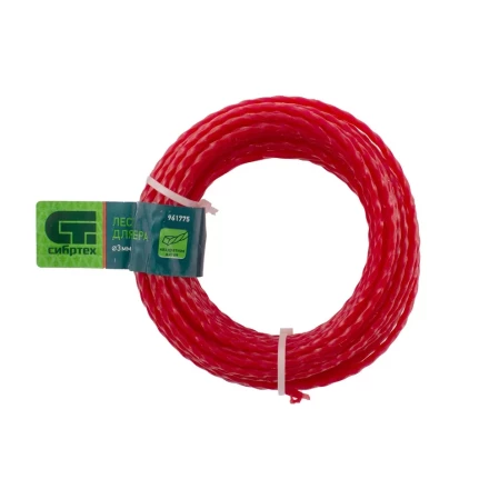 Леска для триммера квадратная витая, 3,0 мм х 10 м, Россия Сибртех 961775 купить в Губкинске
