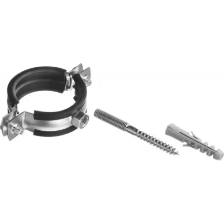 ЗУБР &quot;МАСТЕР&quot;. Хомут трубный с гайкой, оцинкованный, в комплекте с сантехнической шпилькой и дюбелем, 1 1/2&quot;, 1шт 37866-47-51 купить в Губкинске