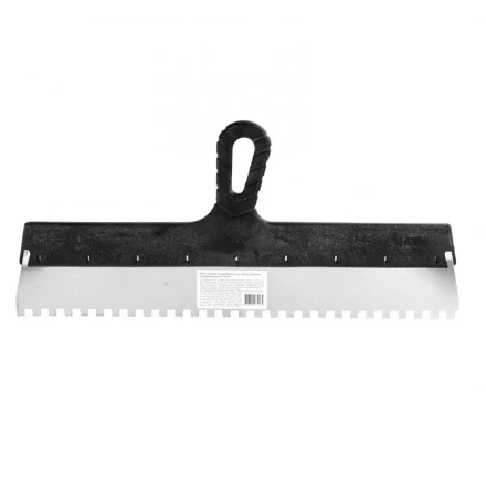 Шпатель из нержавеющей стали 450 мм зуб 8 х 8 мм пластмассовая ручка 85146 купить в Губкинске