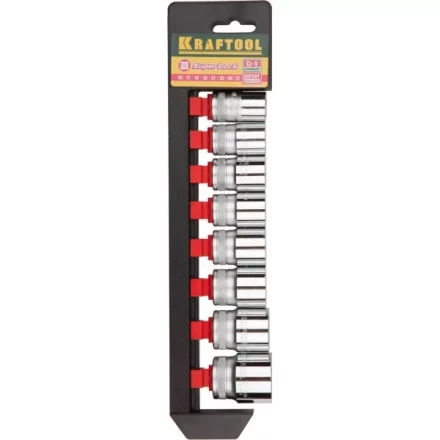 Набор KRAFTOOL &quot;EXPERT QUALITAT&quot; Торцовые головки &quot;SUPER LOCK&quot;, 1/2&quot;, 16-27мм, 8 предметов 27864-H8_z01 купить в Губкинске