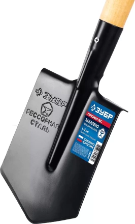 ЗУБР ПРОФИ-5С, 150х185х510мм, полотно рессорная сталь 1.6мм закалено, дерев. черенок высш. сорт, туристическая лопата, ПРОФЕССИОНАЛ (39458) купить в Губкинске