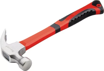 Молоток-гвоздодер 450 г боек 27 мм фибергласовая обрезиненная рукоятка MATRIX 10450 купить в Губкинске