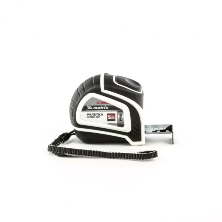 Рулетка Autostop 5 м х 25 мм двухкомпонентный корпус автоматическая фиксация MATRIX 32552 купить в Губкинске